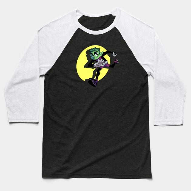 Beastboy Baseball T-Shirt by JDavidsen